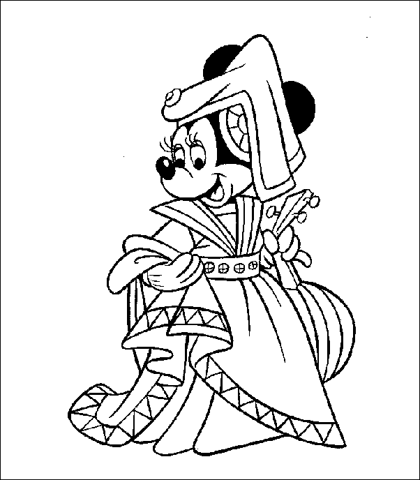 Coloriage Disney Minnie Robe Coloriages Disney Jeu Pour